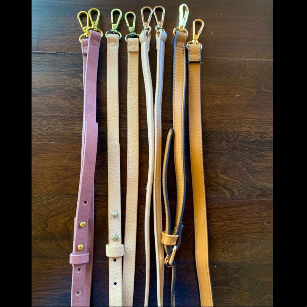 Free People Vegan Leather Crossbody Straps x 4. NWOT